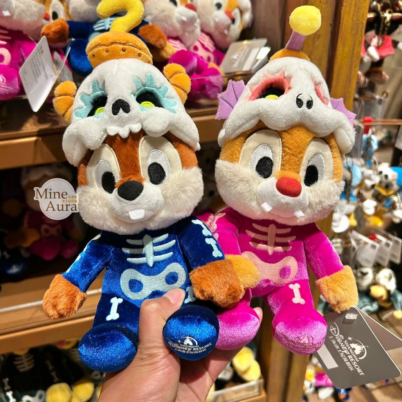 沉沒寶藏系列 奇奇蒂蒂 Chip 'n Dale 絨毛 娃娃 玩偶 -上海迪士尼樂園