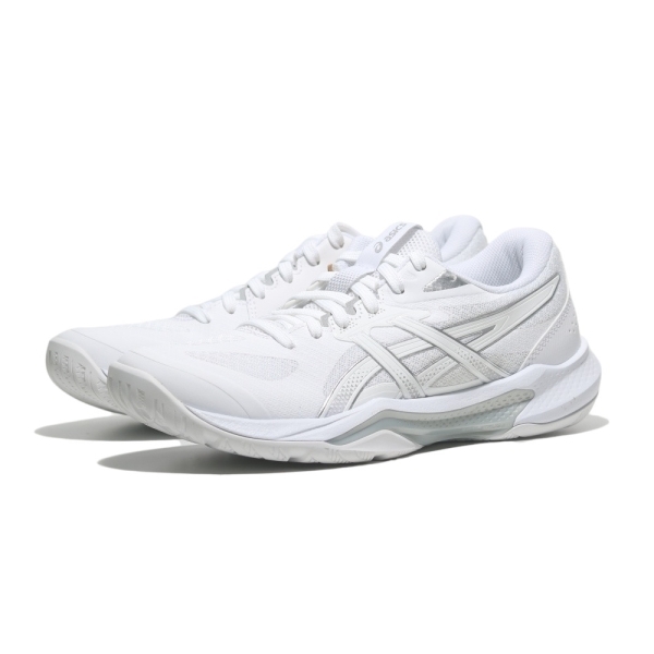 ASICS 排球鞋 GEL-TACTIC 13 全白 銀 室內 羽排鞋 女 1072A118100