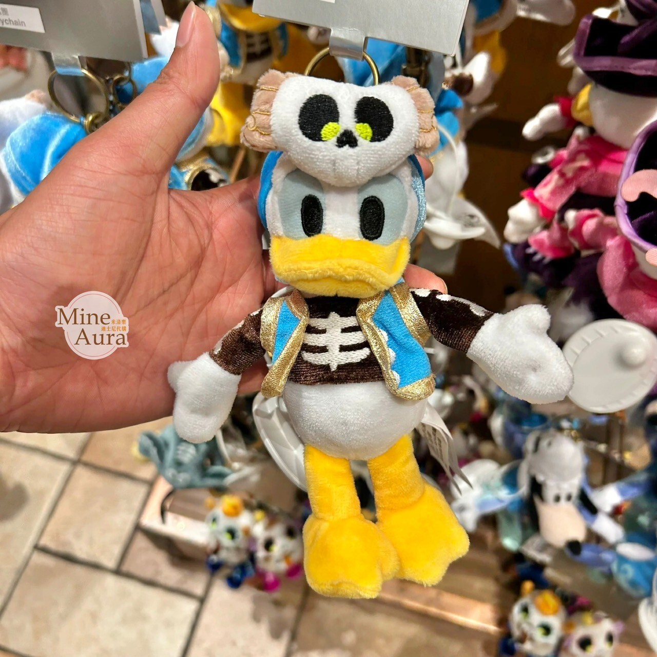 沉沒寶藏系列 唐老鴨 Donald 絨毛 鑰匙圈 吊飾 -上海迪士尼樂園