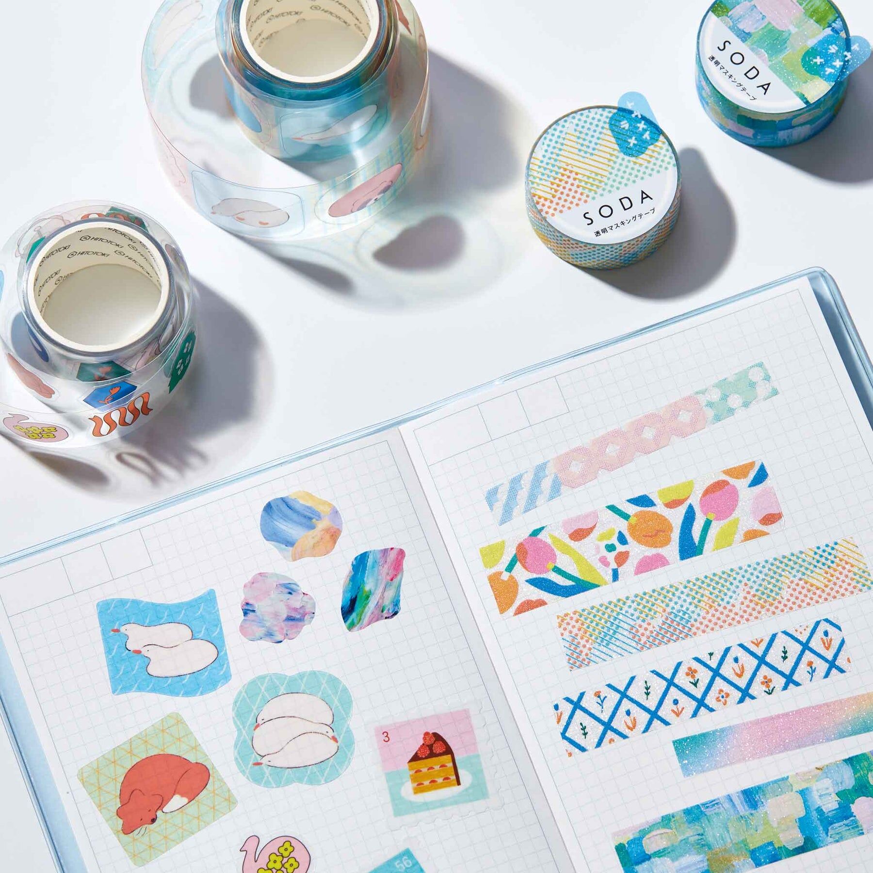 KING JIM／HITOTOKI SODA 透明PET卷狀膠帶／多款