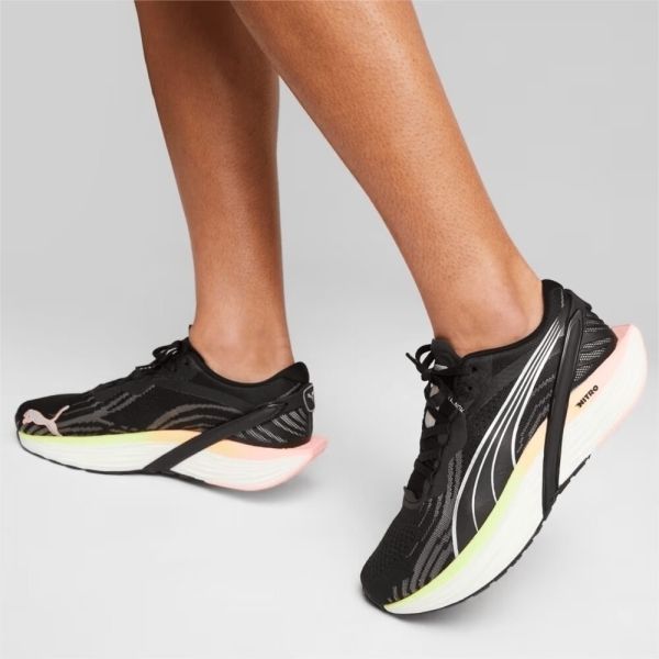 PUMA 慢跑鞋 RUN XX NITRO 2 黑 螢光粉 氮氣 運動鞋 女 37848201