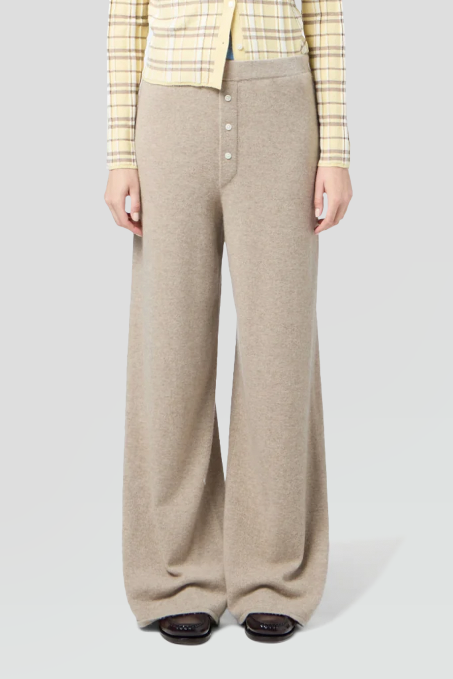 Guest in Residence｜EVERYWEAR 高腰鈕釦細節羊絨寬褲