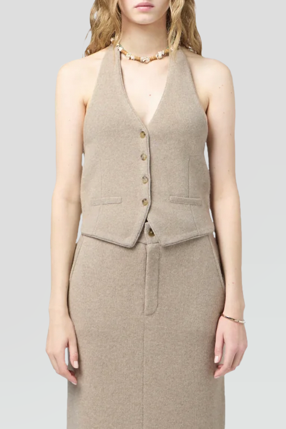 Guest in Residence｜TAILORED 繞頸吊帶羊絨背心