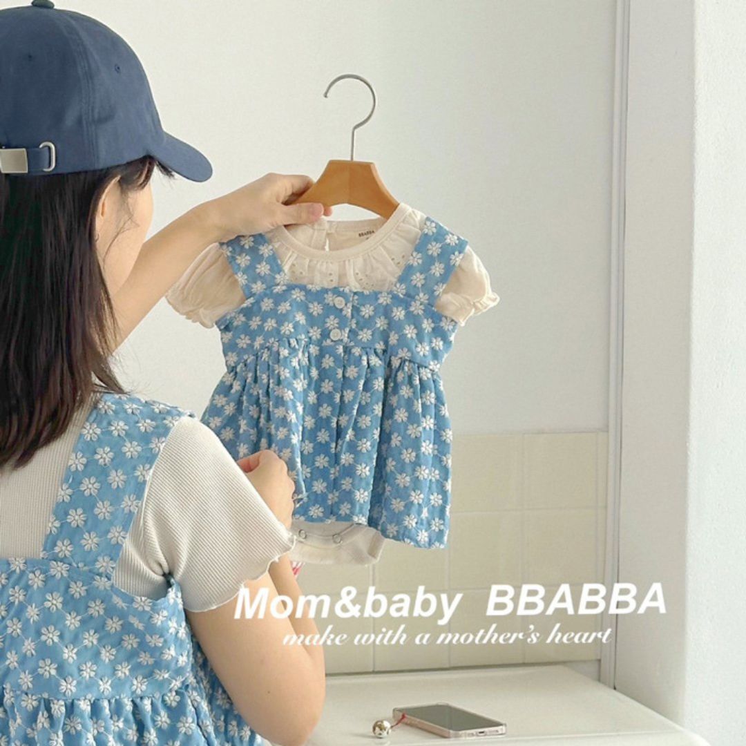 韓國 bbabba - 25夏 親子花朵外搭背心-MOM