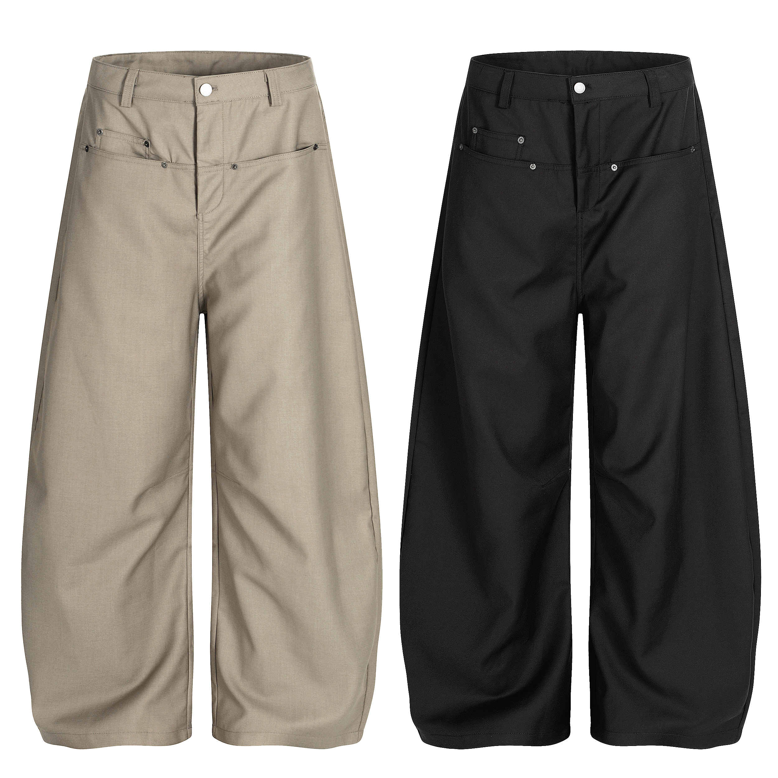 《S.V》老錢風落地西裝彎刀褲