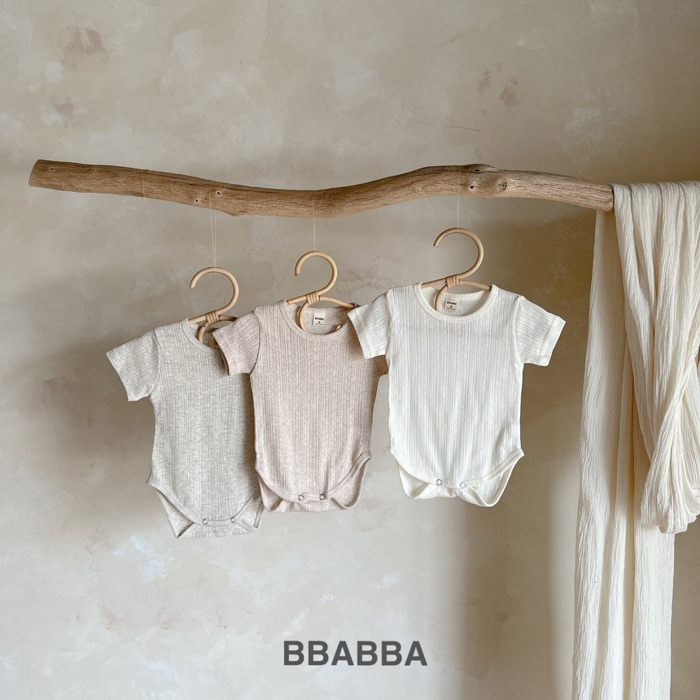 韓國 bbabba - 25夏 柔感素色包屁衣(白)