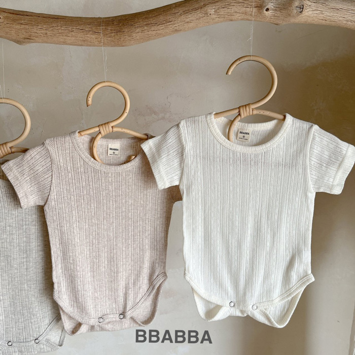 韓國 bbabba - 25夏 柔感素色包屁衣(白)