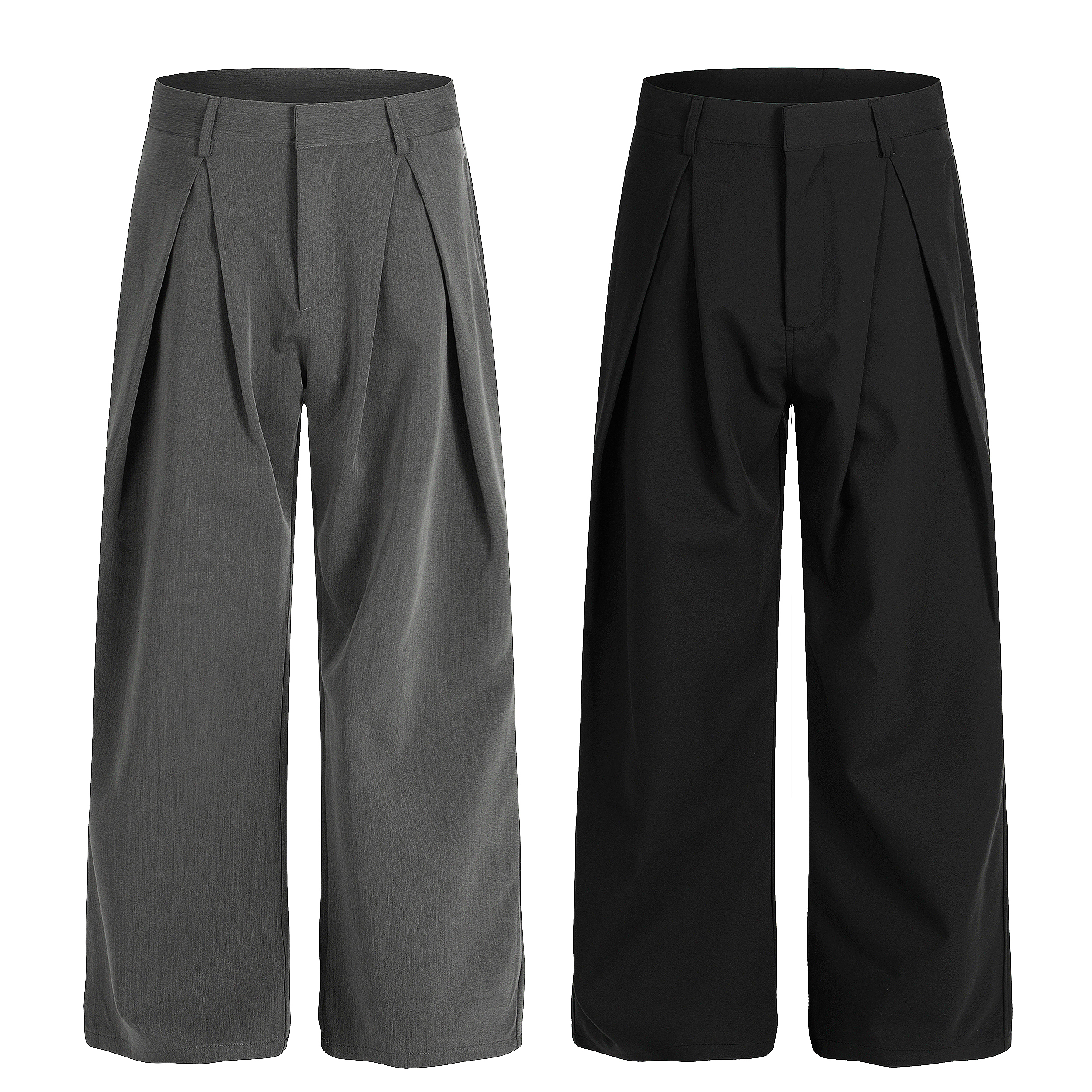 《S.V》前開叉剪裁西裝落地褲