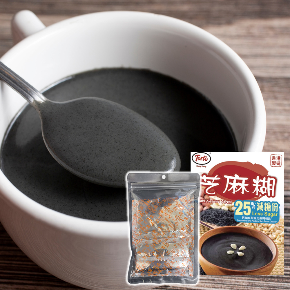 香港 Torto 即溶 黑芝麻糊 25%減糖份 40gX5包入 (散裝)  芝麻糊