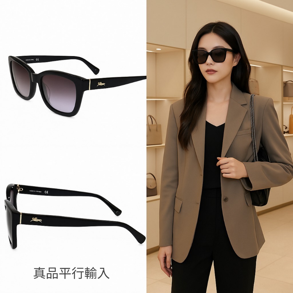 【預購】Longchamp Black Square G072308 女裝太陽眼鏡