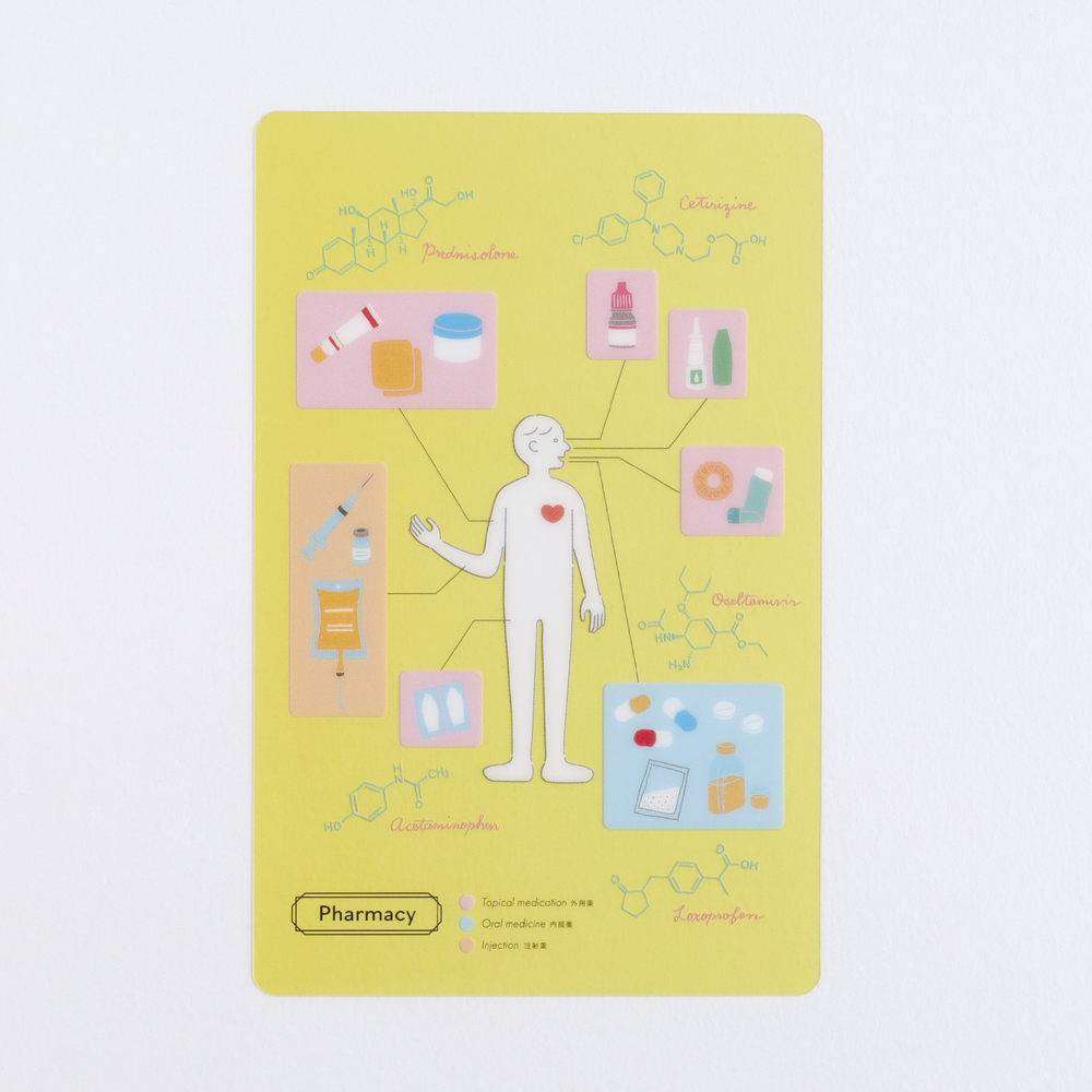 醫藥學 透明書籤 小墊板｜日本STUDY HOLIC
