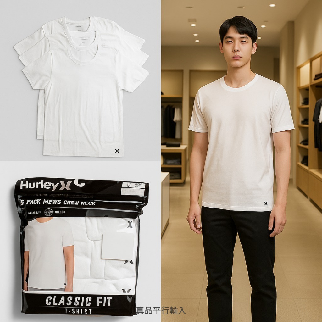 【預購】HURLEY Classic G072311 男裝圓領短袖3件裝