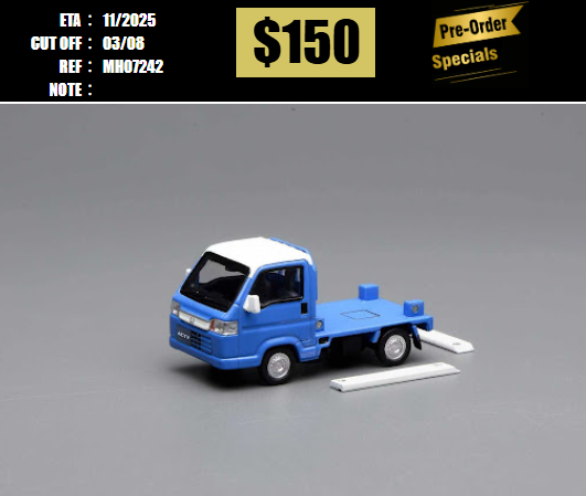 PO-$150 * MOTORHELIX * 1:64 HONDA ACTY TRUCK TOWN SPIRIT COLOR STYLE BAY BLUE [OD24/07]