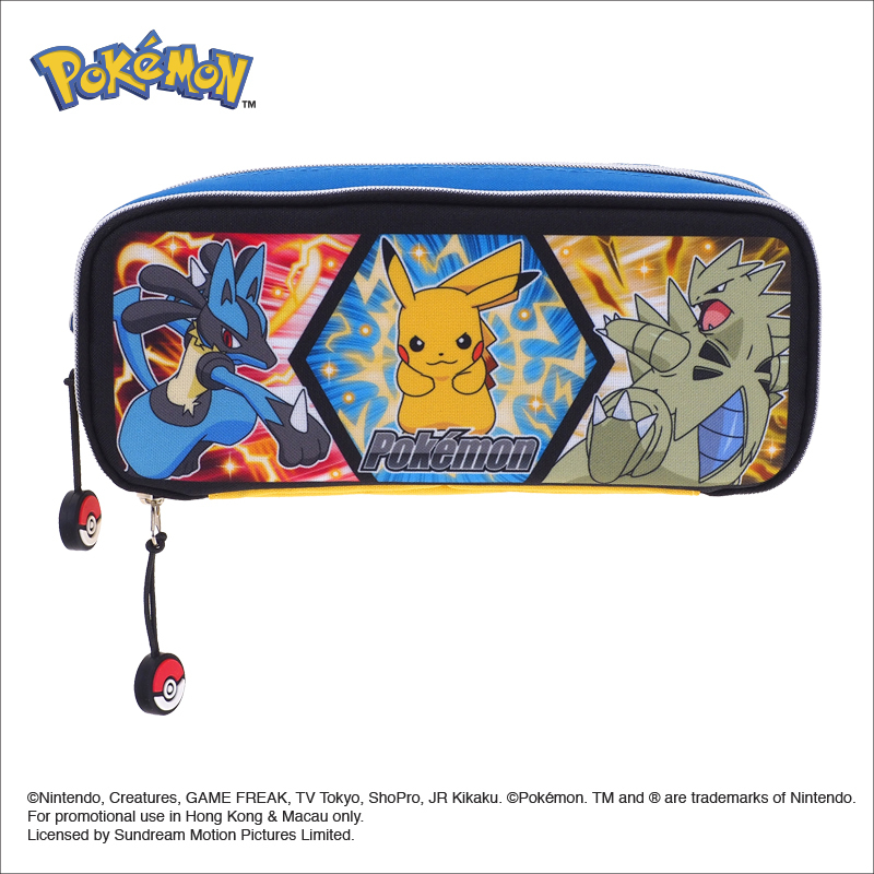 Pokémon 雙拉鏈筆袋 PKM-7462-3