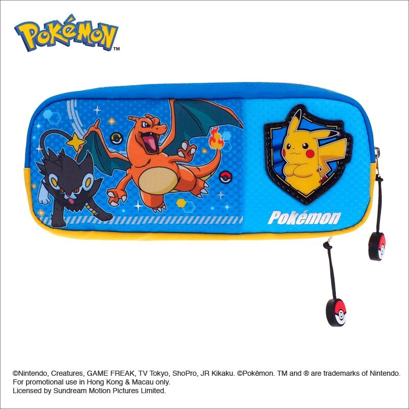 Pokémon 雙拉鏈筆袋 PKM-7462-3