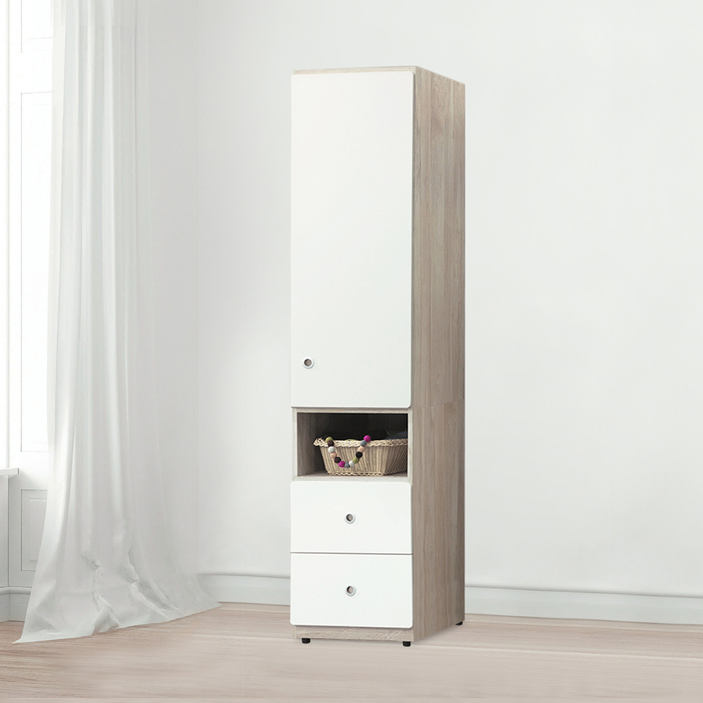 潔妮1.5尺單門二抽收納衣櫃(單吊桿)