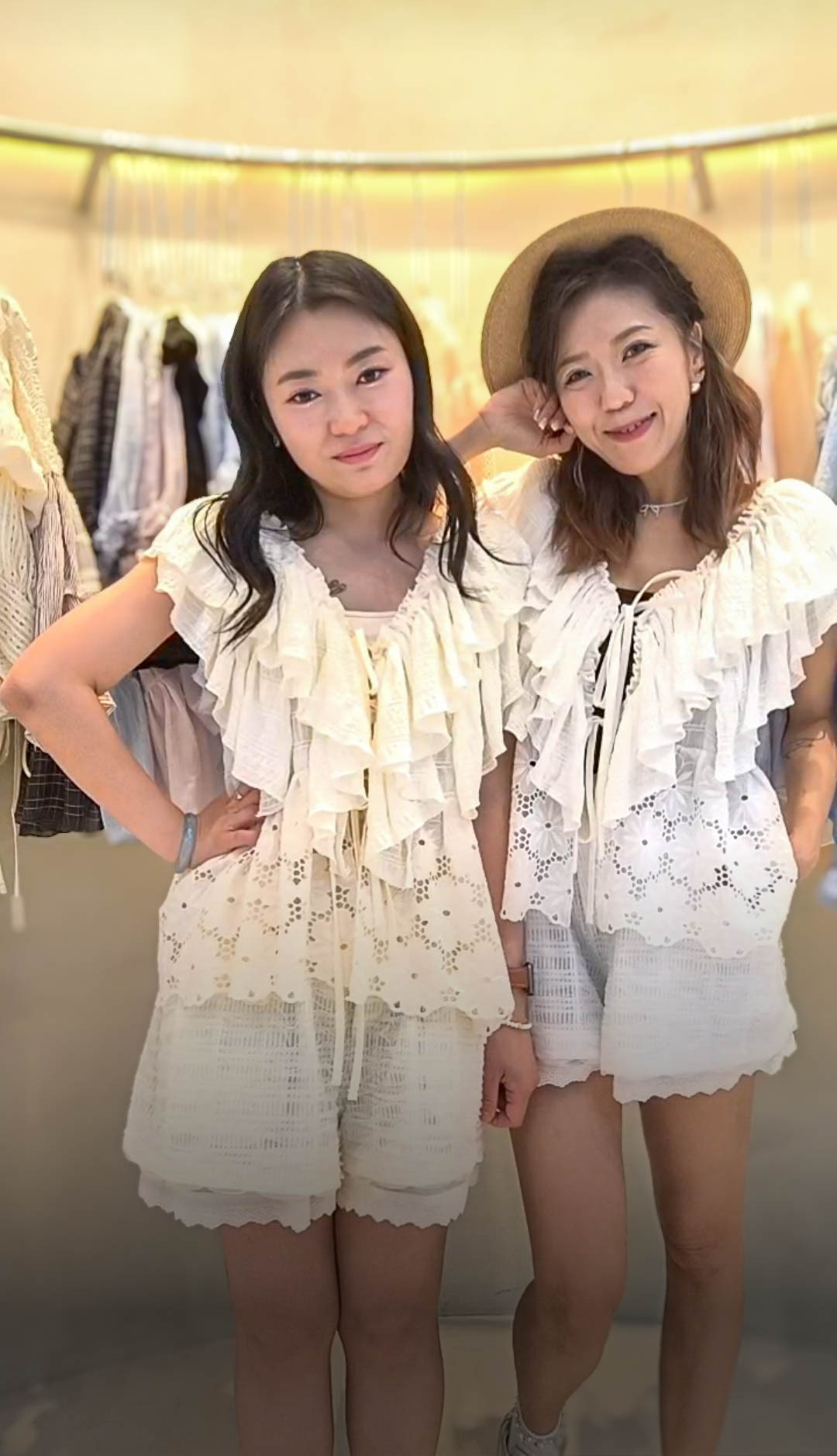🥰PM_K8177  ▶️前後v領蕾上衣 👉B:102cm L:61cm👈