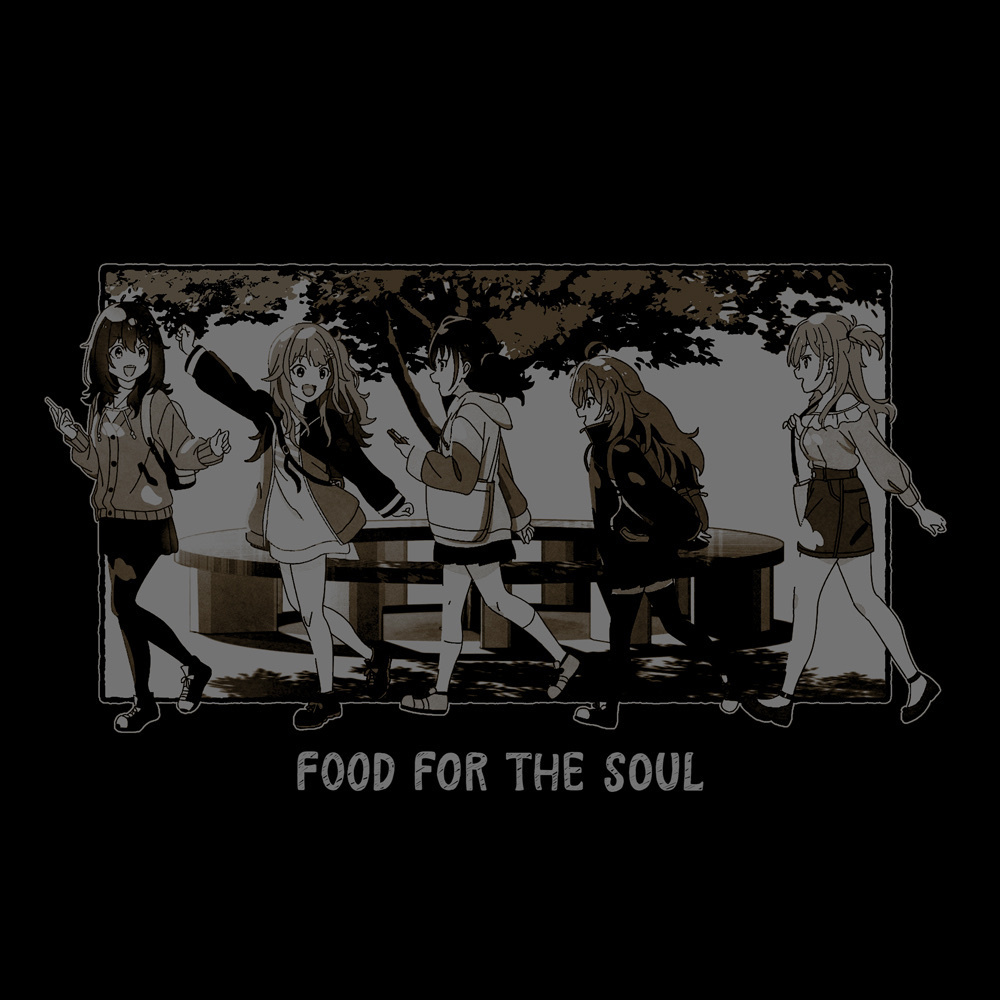 Cospa 0804 日々は過ぎれど飯うまし Tシャツ [日々は過ぎれど飯うまし] BLACK