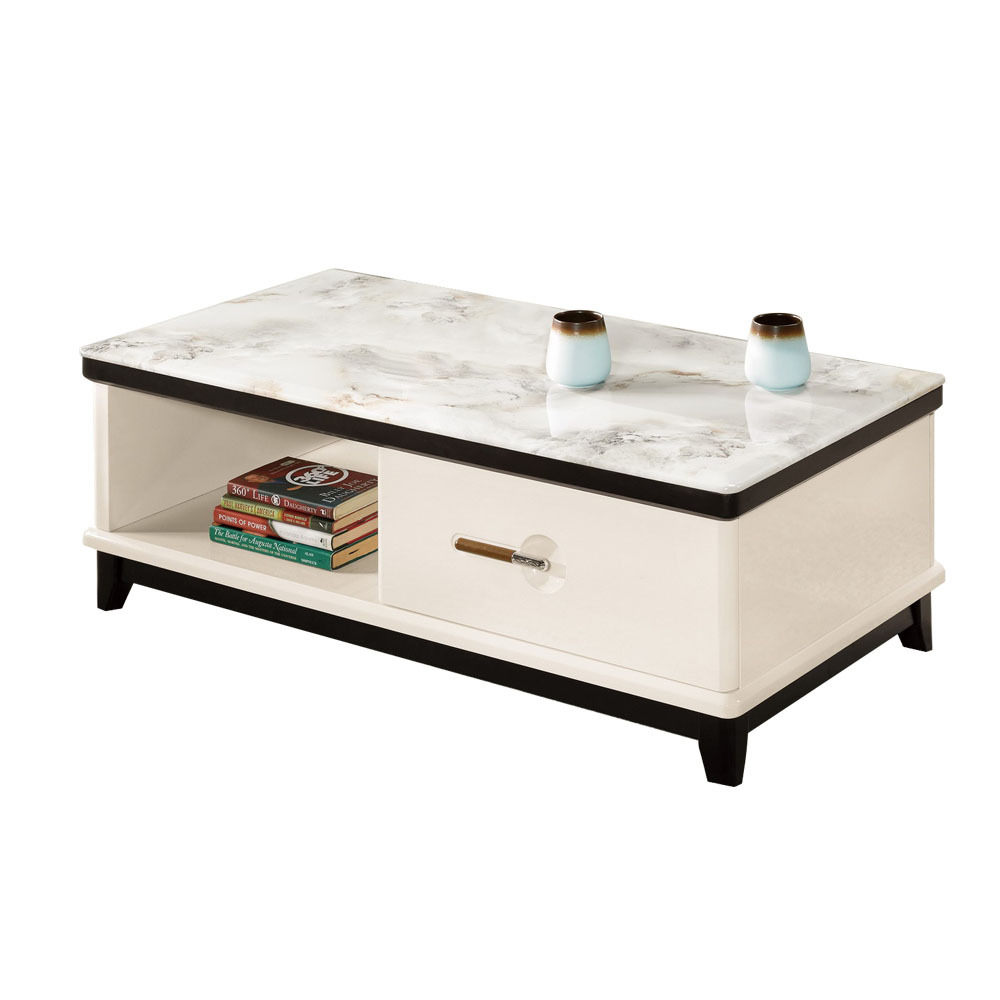 佩克4尺二抽石面大茶几