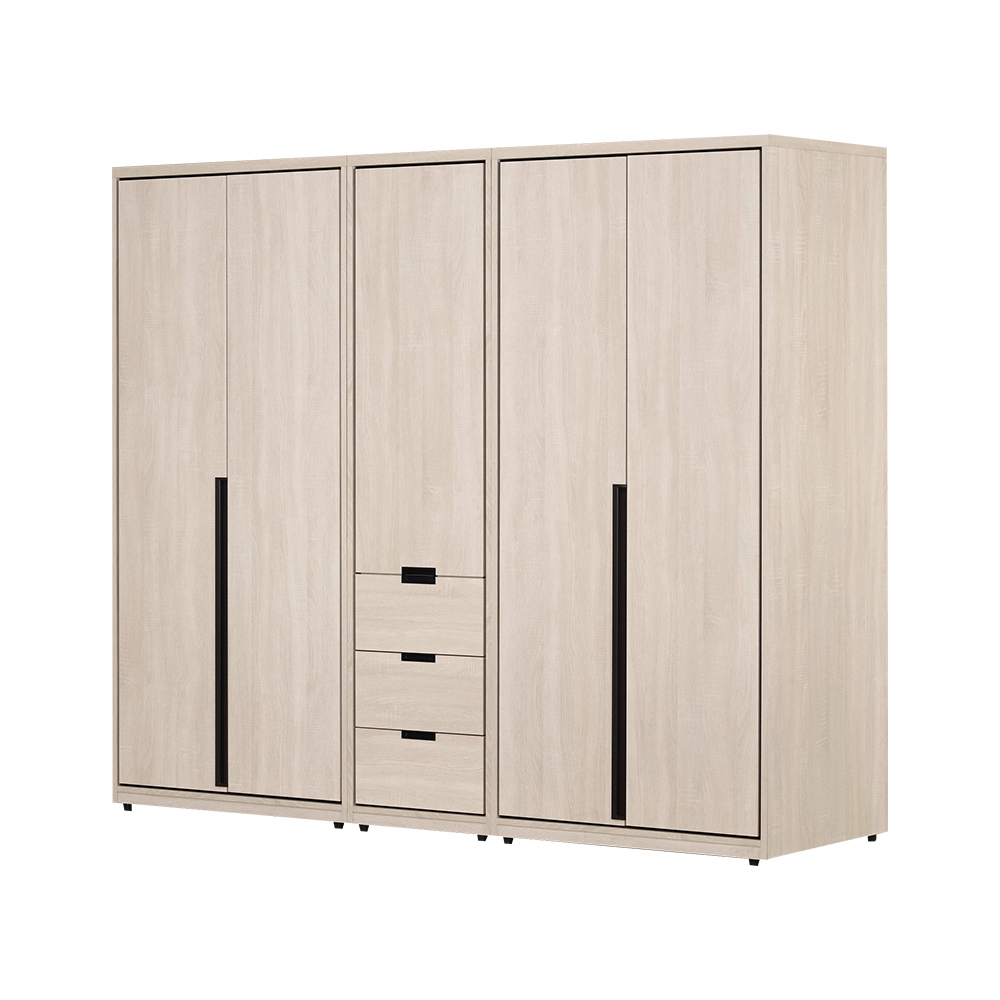 奈迪6.8尺多功能衣櫃組合(雙吊+單吊+單吊)