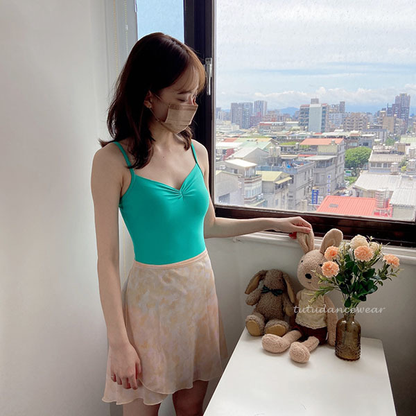 法國 WearMoi【WM-ABBIE 兒童基本款細肩帶胸前抓皺舞衣】