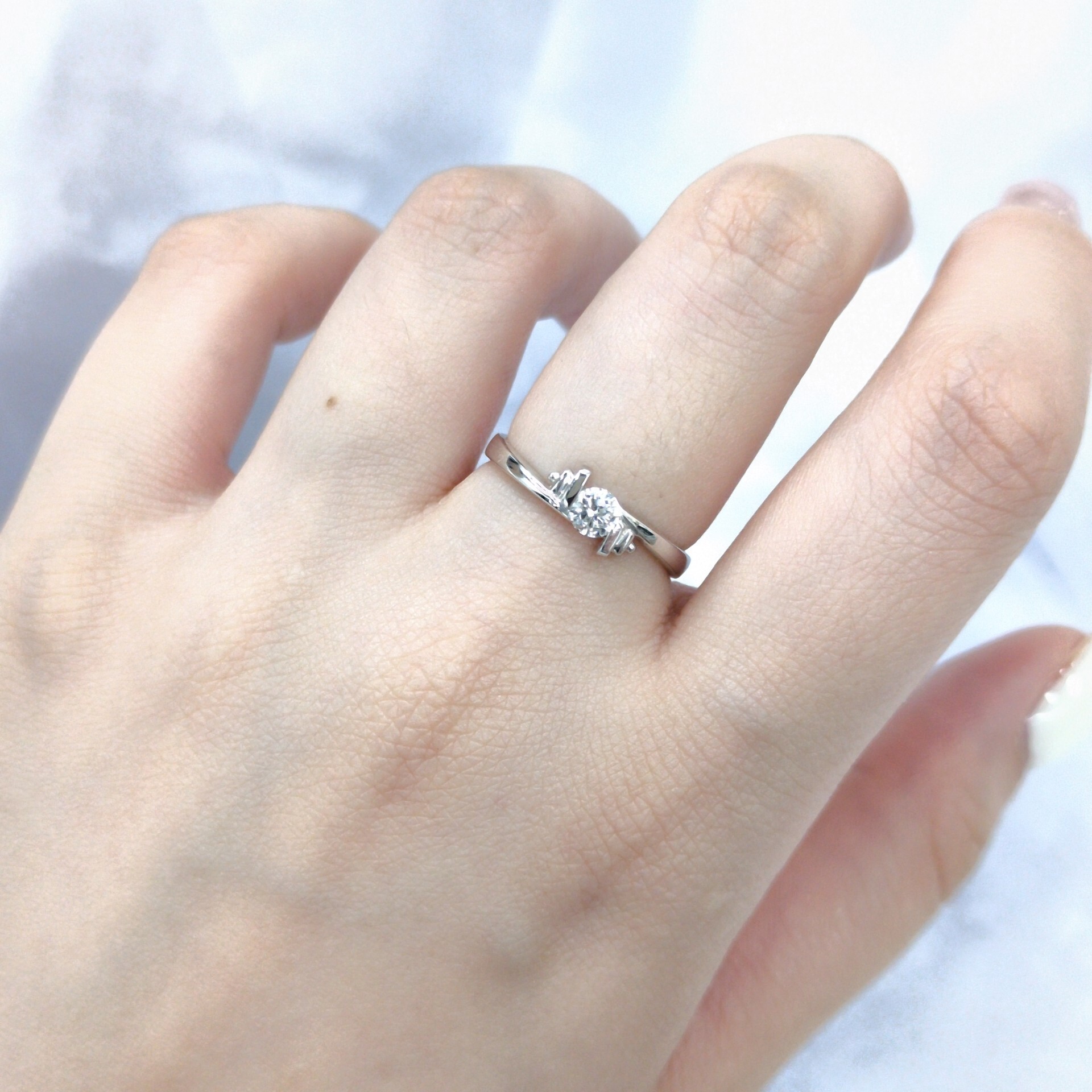 18K White Gold 0.18ct Diamond Ring