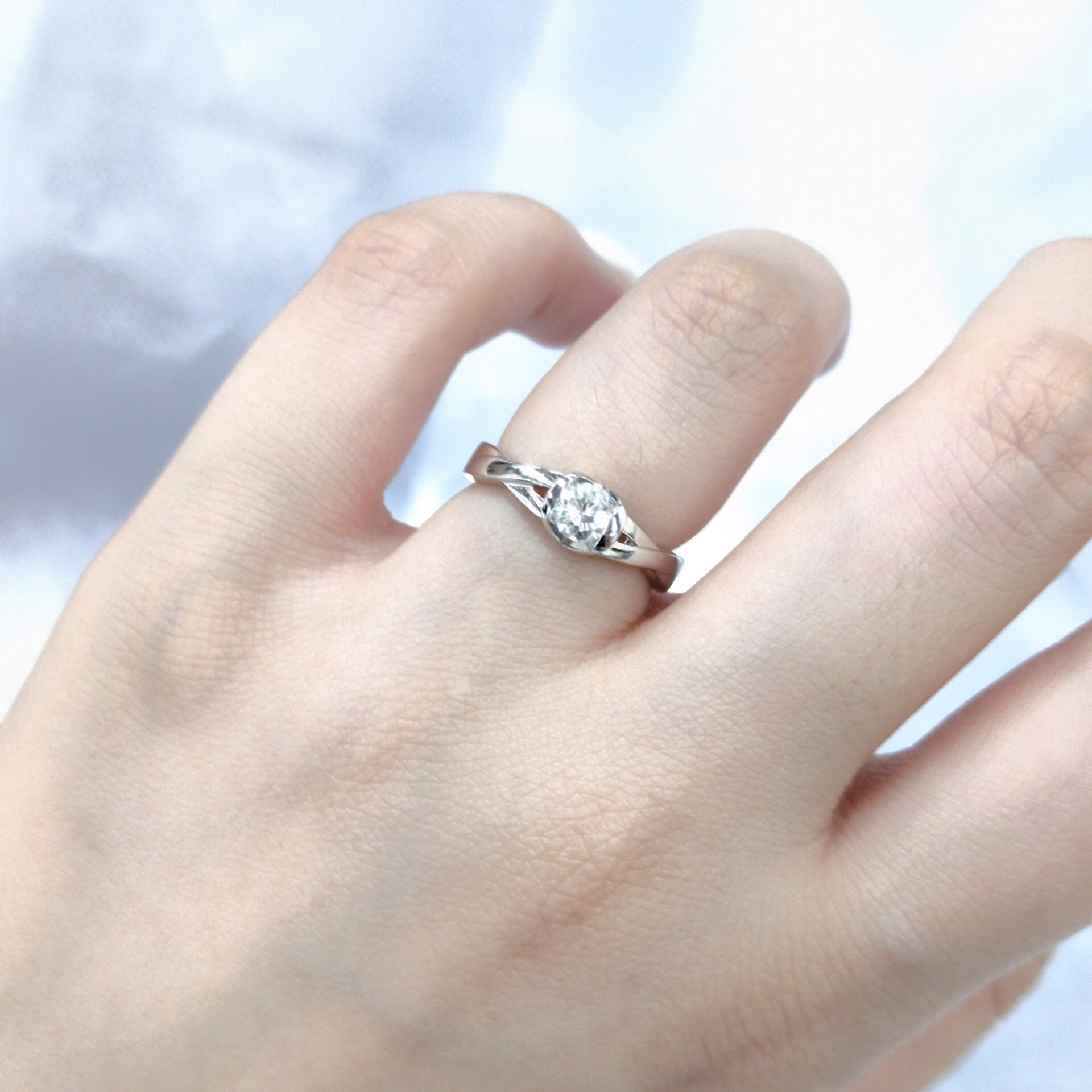 18K White Gold 0.29ct Diamond Ring