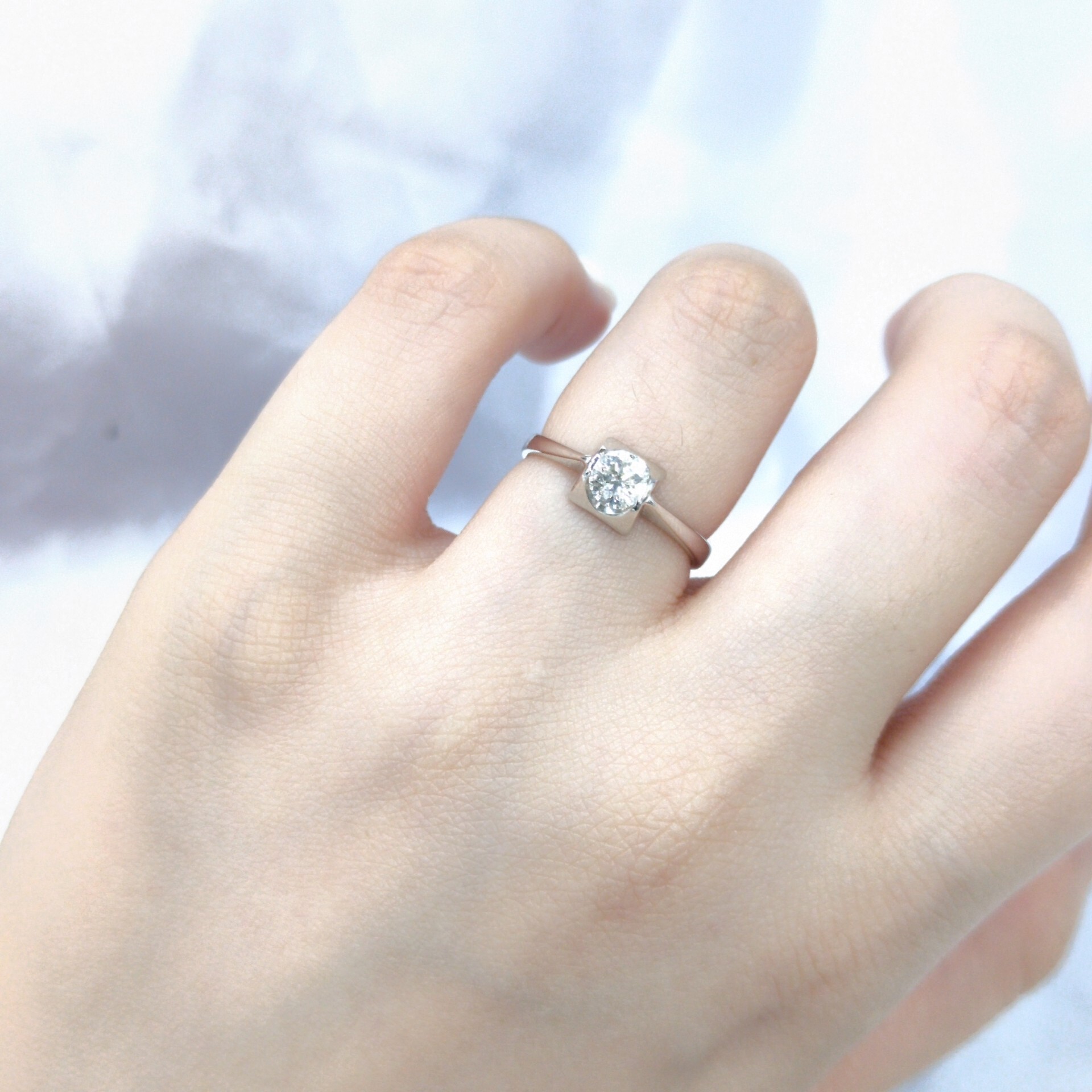 18K White Gold 0.34ct Diamond Ring