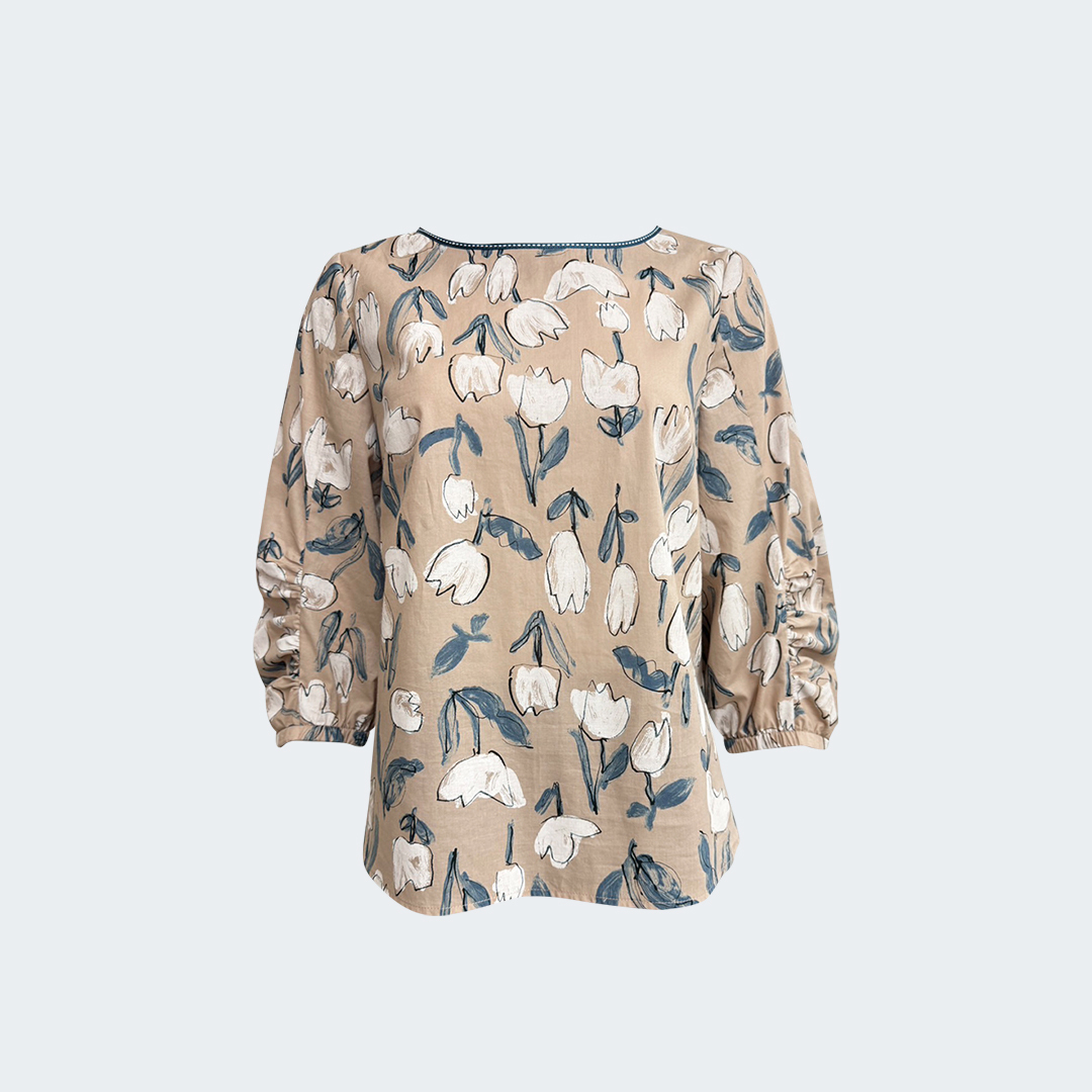 鬱語畫香純棉上衣