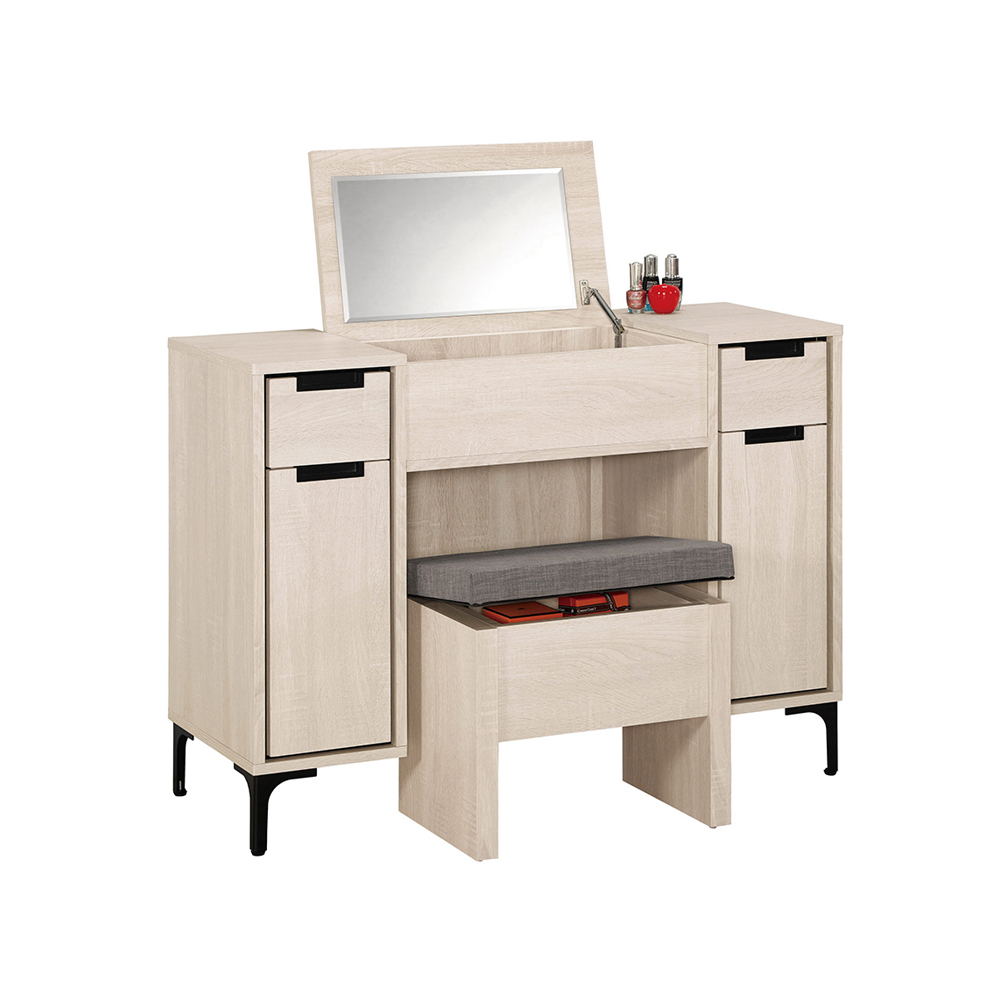 奈迪3.3尺掀蓋式化妝桌/鏡台/梳妝台(贈收納化妝椅)