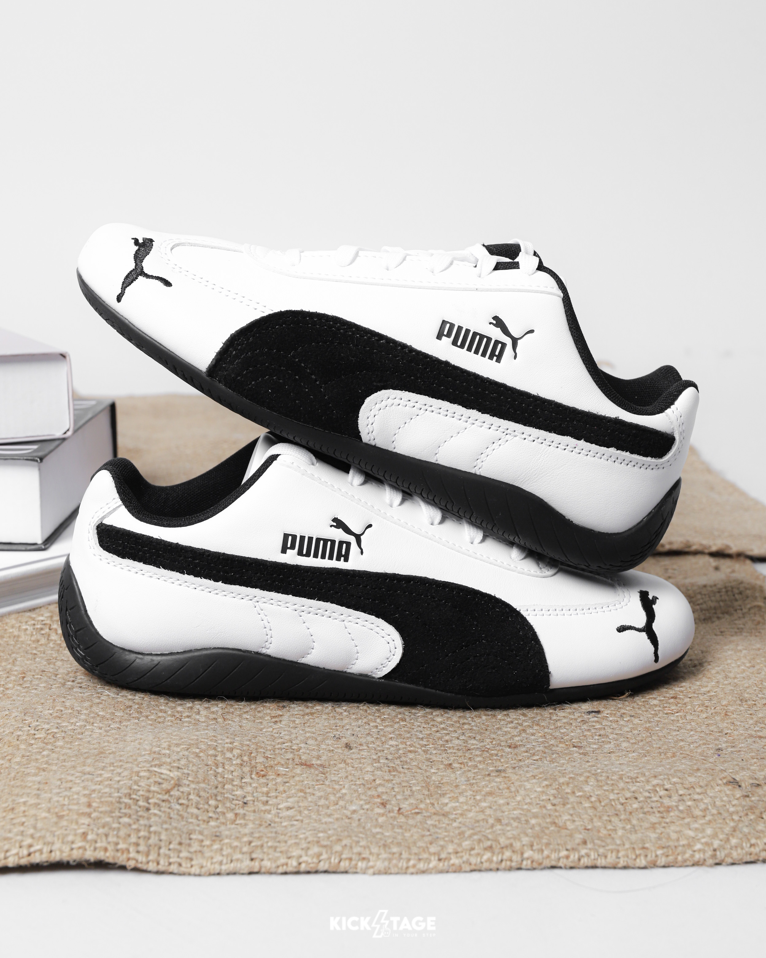 男女鞋 PUMA SPEEDCAT LTHR 白 E.SO 瘦子同款 皮革 薄底 復古 休閒 賽車鞋【403175-01】