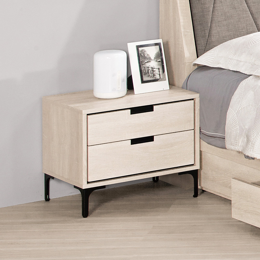 奈迪1.8尺床頭櫃/二抽收納櫃/置物櫃