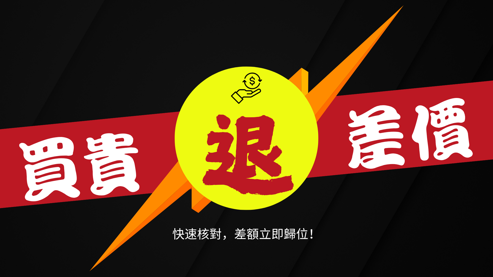 買貴退差價活動，快速核對，差額立即歸位