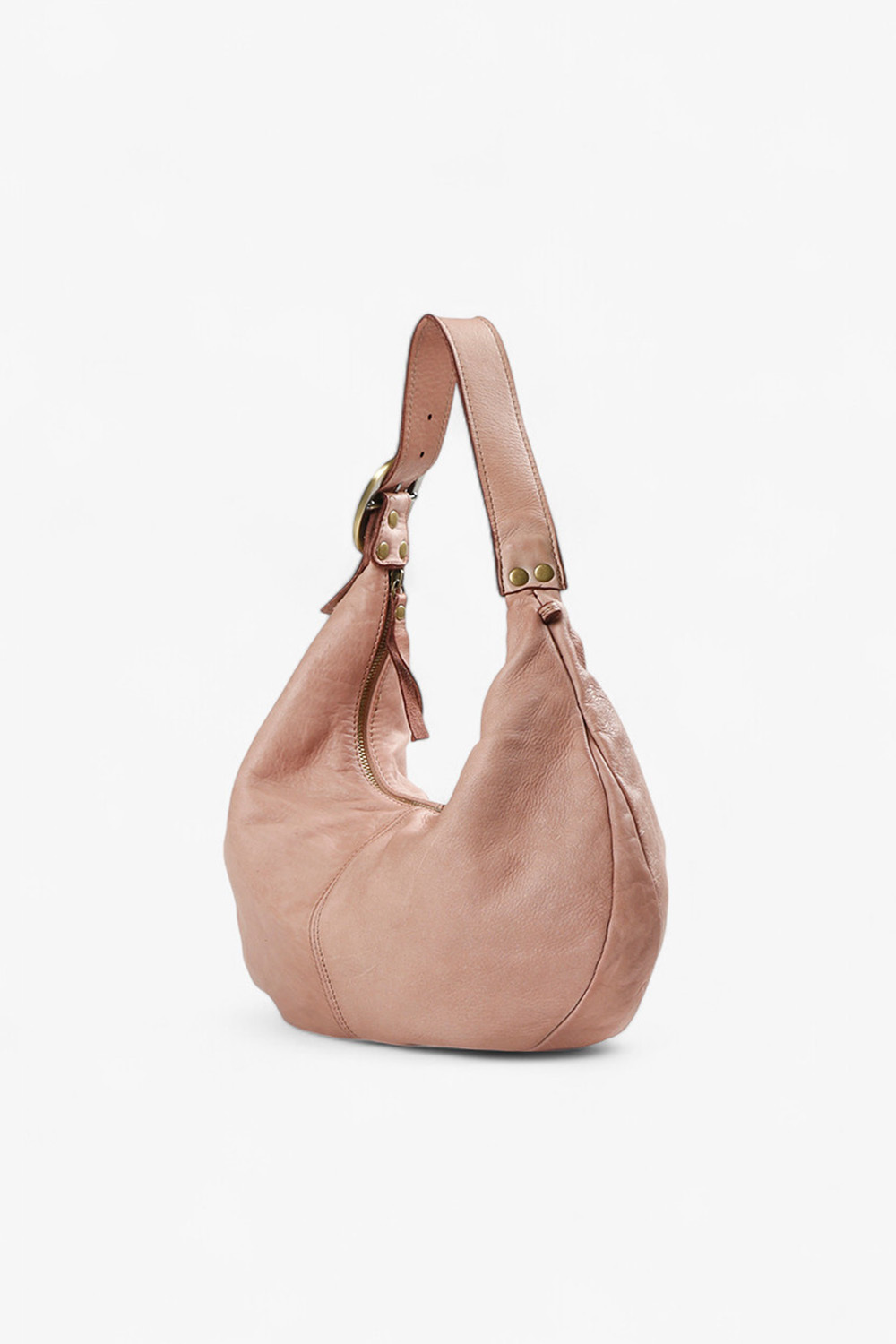 Halo 半月肩背包 粉紅