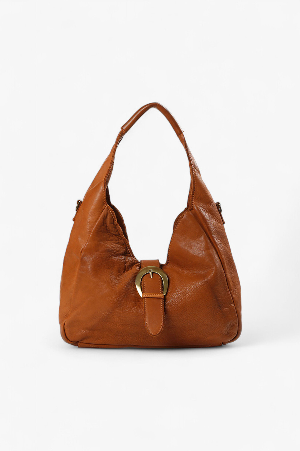 Moon Lock 大飾扣半月包 棕色