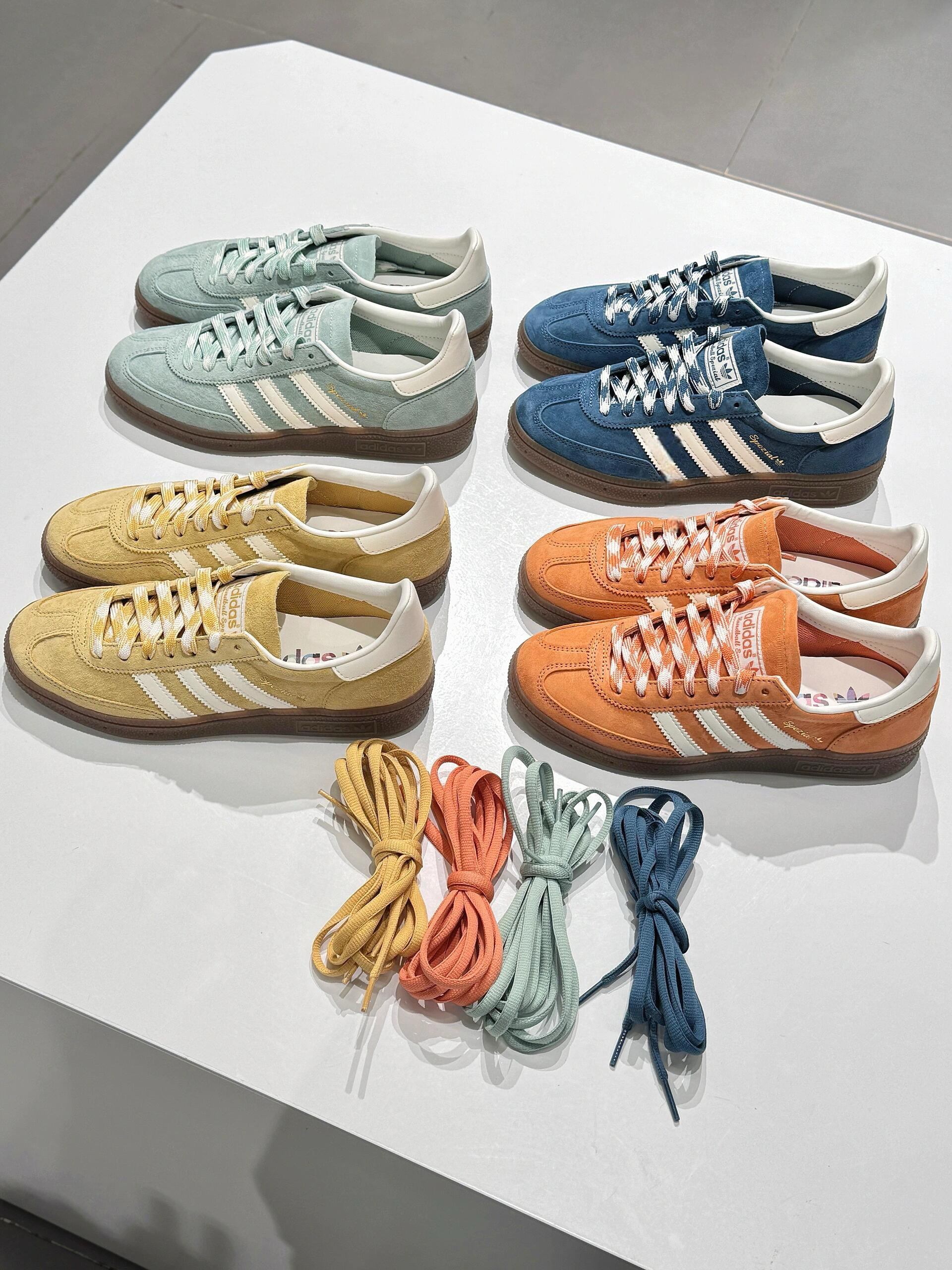 Adidas Handball Spezial 調色盤系列 夏日橘 檸檬黃 藏青藍 湖水綠 德訓鞋 男女鞋/預購