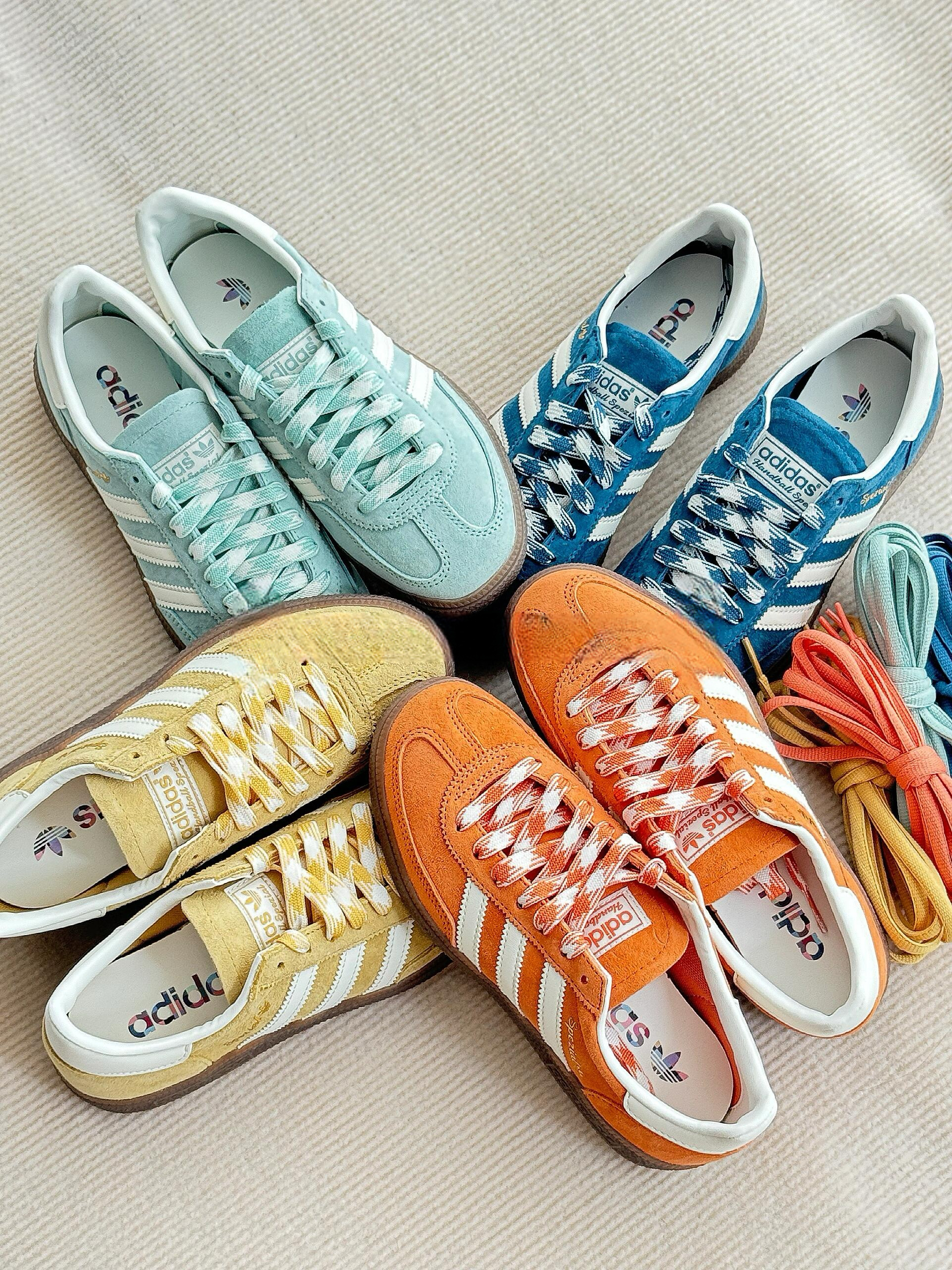 Adidas Handball Spezial 調色盤系列 夏日橘 檸檬黃 藏青藍 湖水綠 德訓鞋 男女鞋/預購