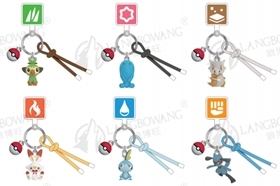 寶可夢可愛爆擊鑰匙掛飾(隨機出貨)