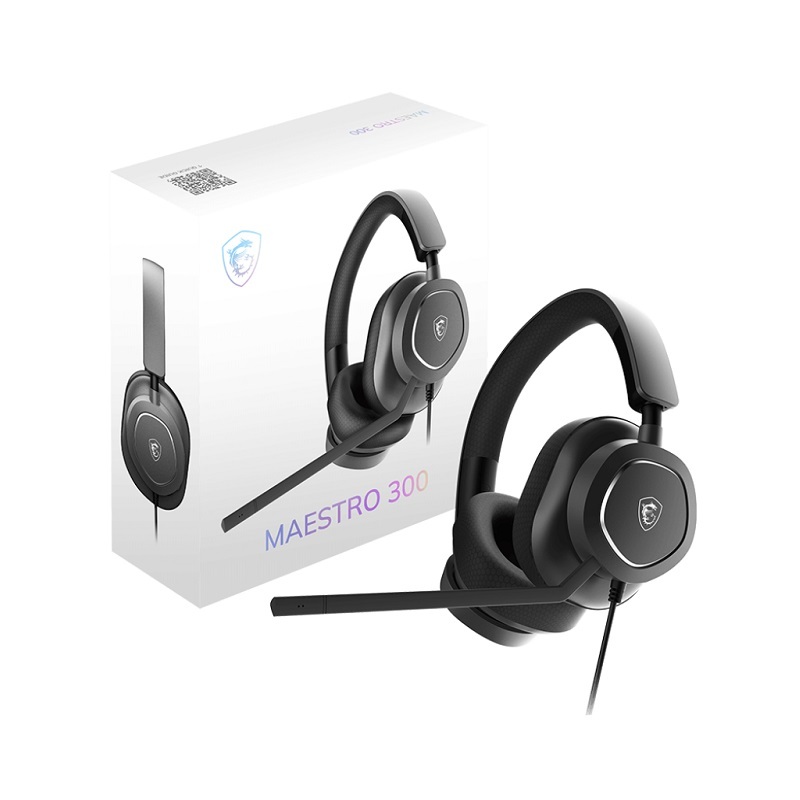 米特3C數位–MSI 微星 Maestro 300 輕量化有線電競耳機 耳罩式耳機 麥克風