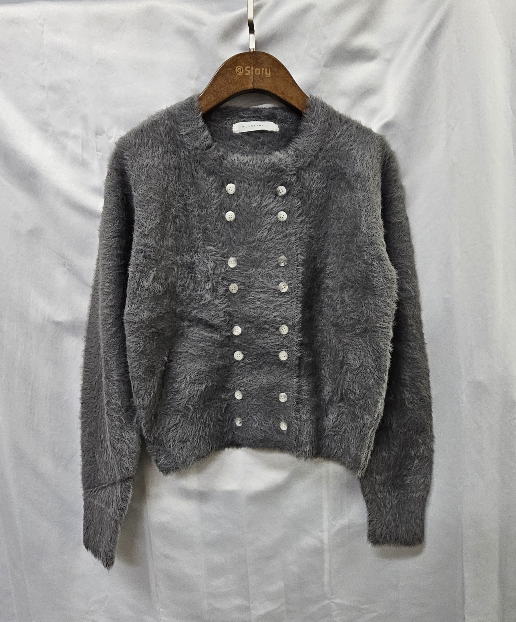 現貨 孖襟仿毛外套（清貨價貨品，不設退換） (AT675)