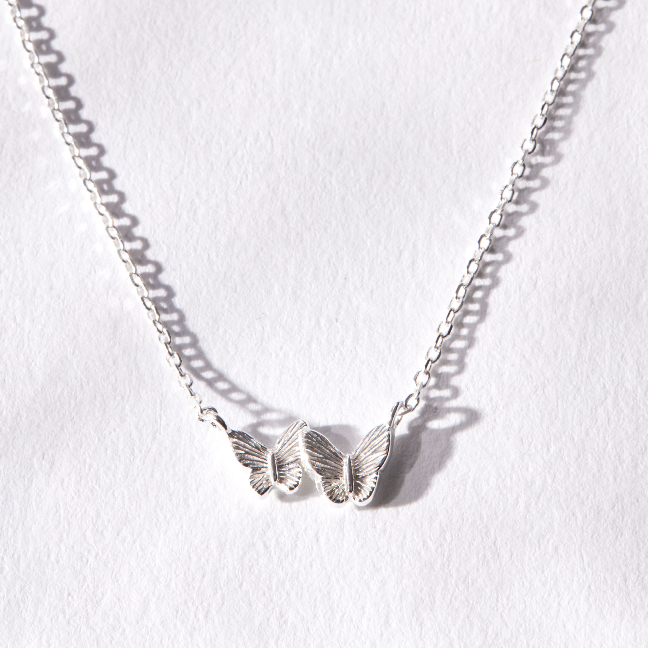 N1071 | 純銀雙蝴蝶項鍊