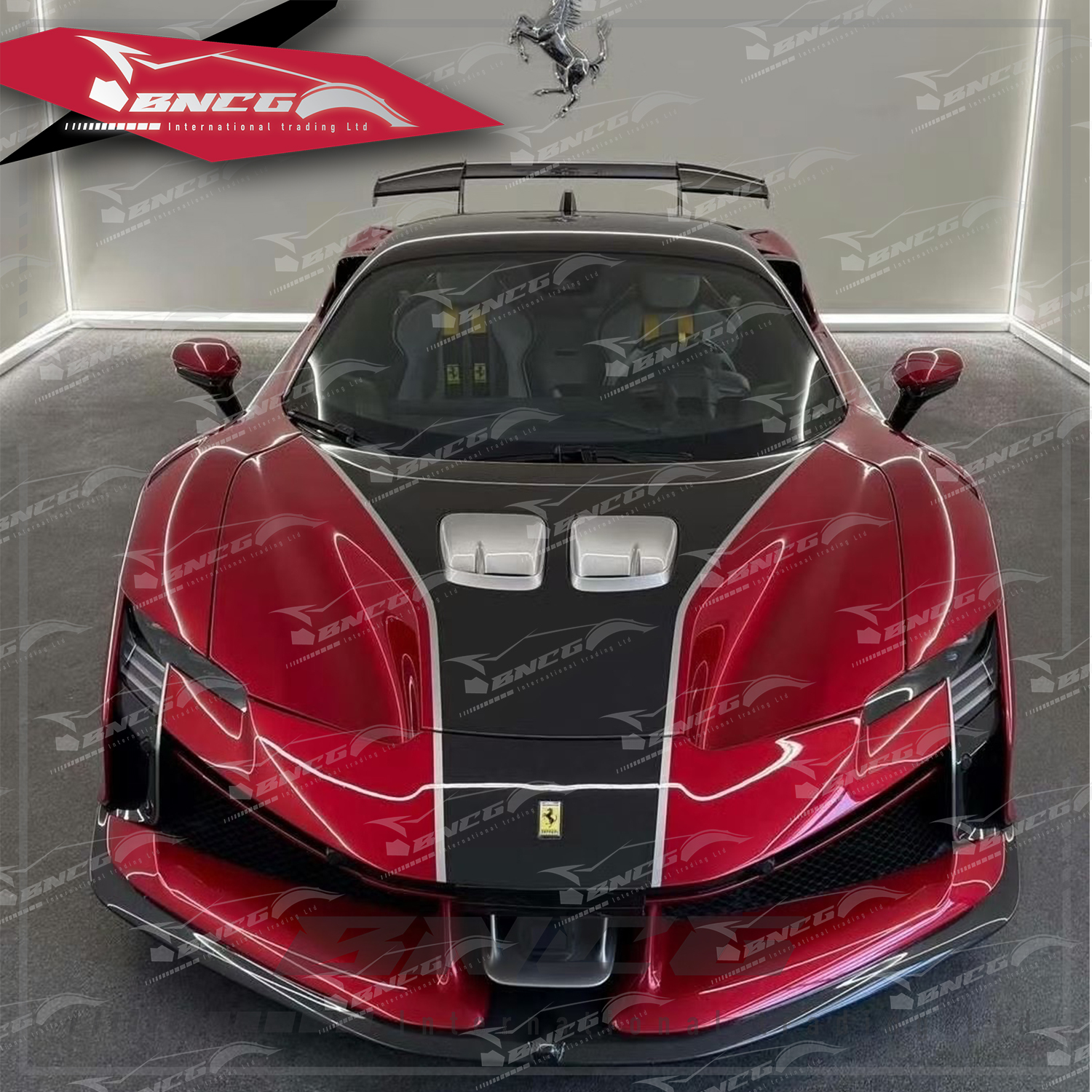 法拉利 Ferrari SF90 升級 SF90XX 乾碳纖維 空力套件 大包圍 前下巴 側裙 進氣口 後下巴 尾翼 迎賓踏板