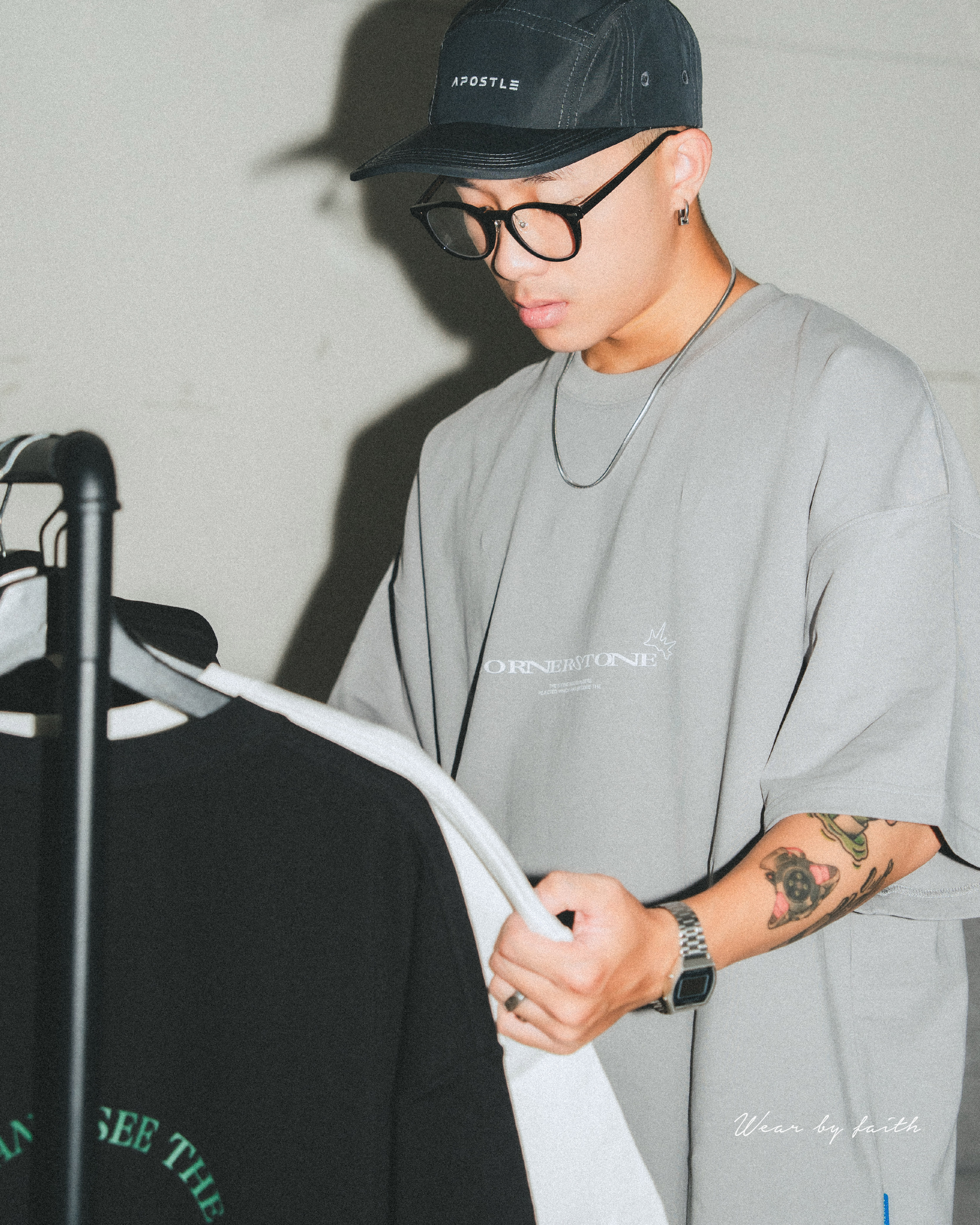 Apostle SAL-01 "CORNER STONE" Oversized Graphic Shirt