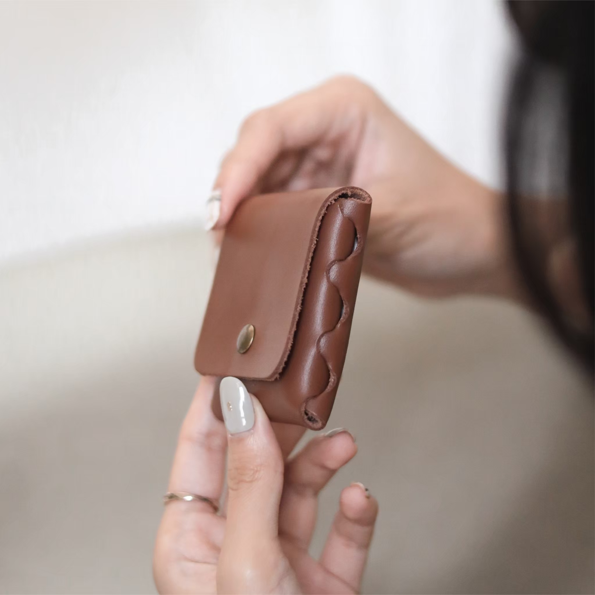 手作真皮零錢夾