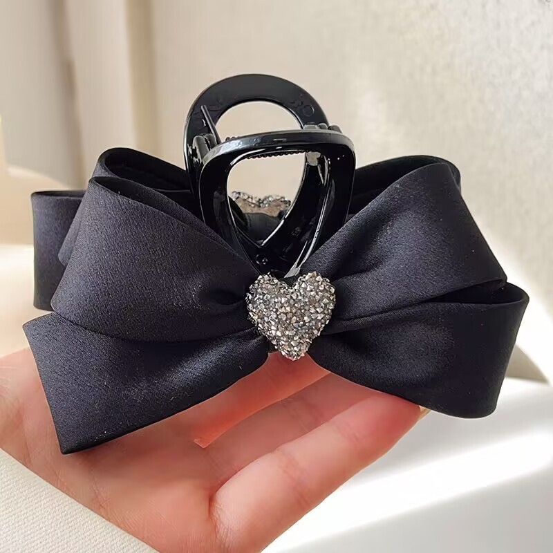 [2 FOR RM10] Frosted Heart Bow Medium Hair Claw Clip