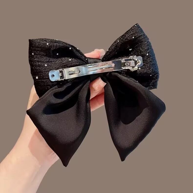 [2 FOR RM10] Korean Satin Bow with Rhinestone Sparkle