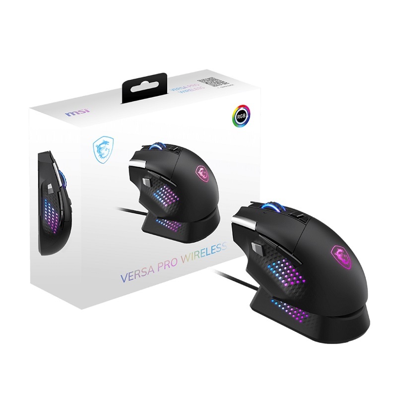 米特3C數位–MSI 微星 VERSA PRO WIRELESS+MOUSE DOCK PRO 超輕量無線電競滑鼠