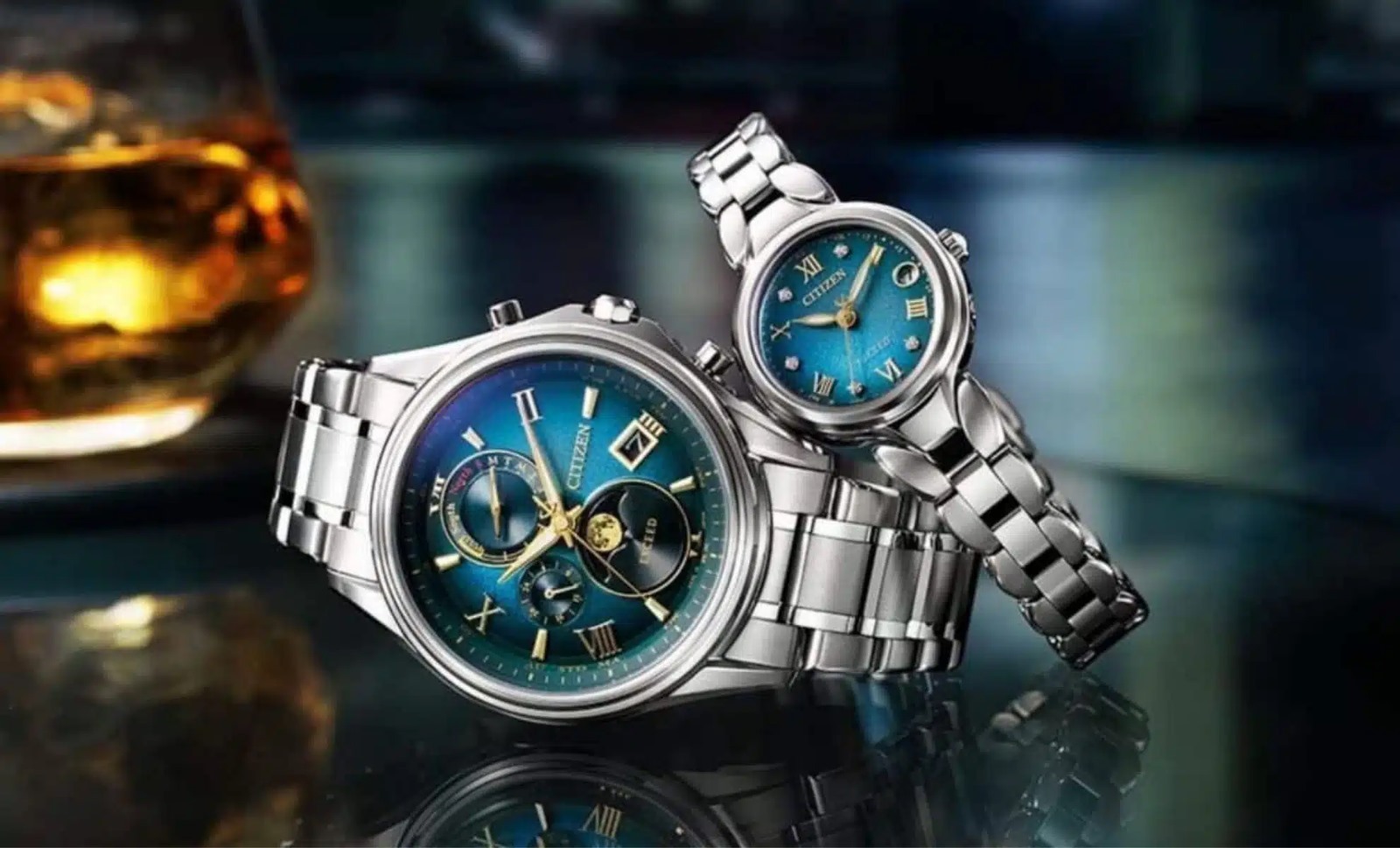 星辰 Citizen Exceed “Firefly Night” BY1020-61W 男裝 and ES9470-68W 女士 , 情侶款  光動能電波腕錶限量版