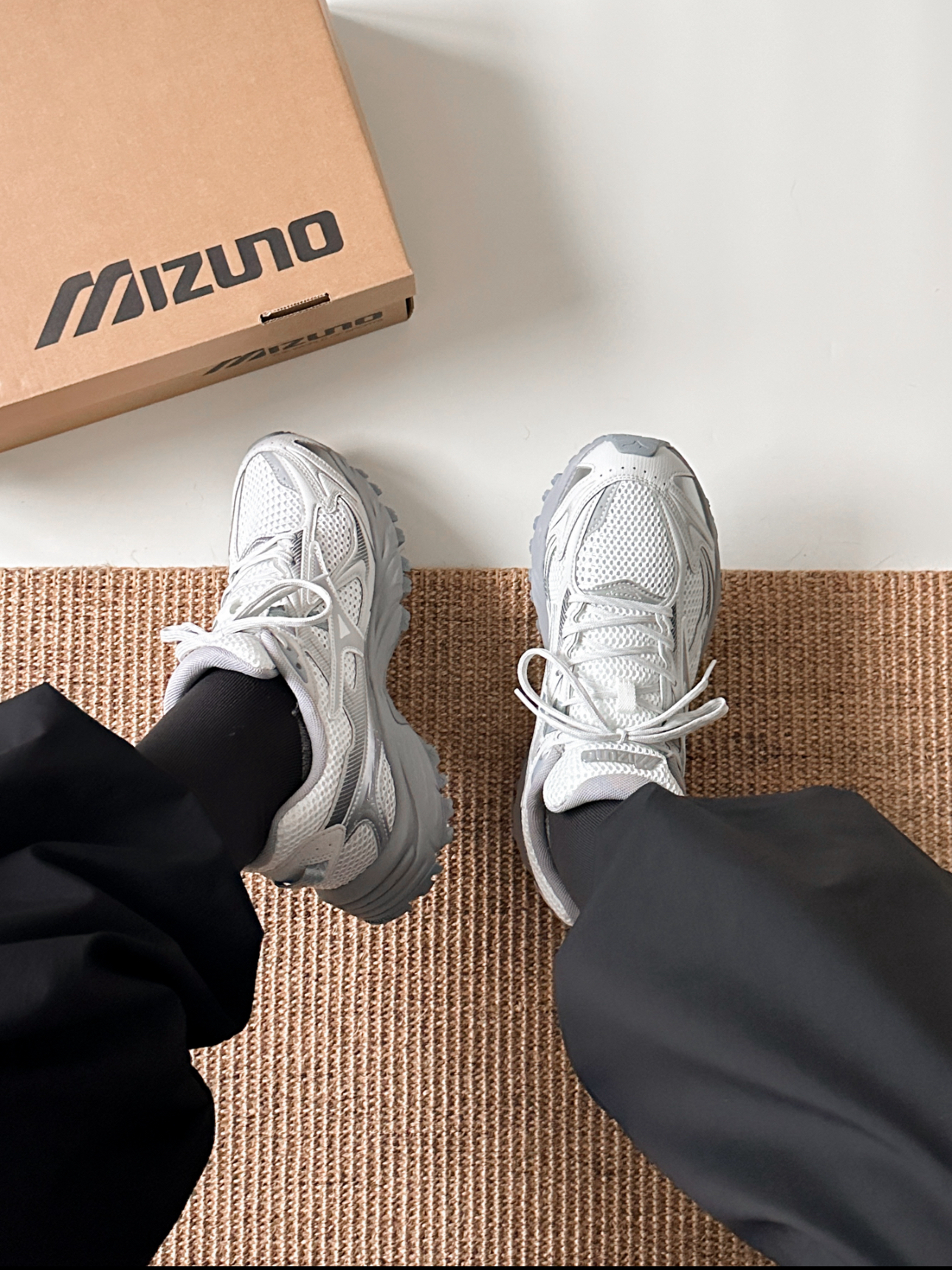 【代購】Mizuno FIYI TL V2 復古機能慢跑鞋 冷灰白