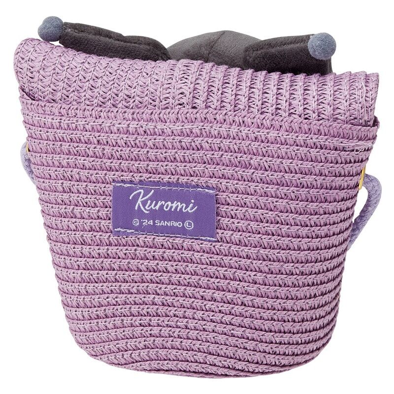 Kuromi 翻蓋式草編包